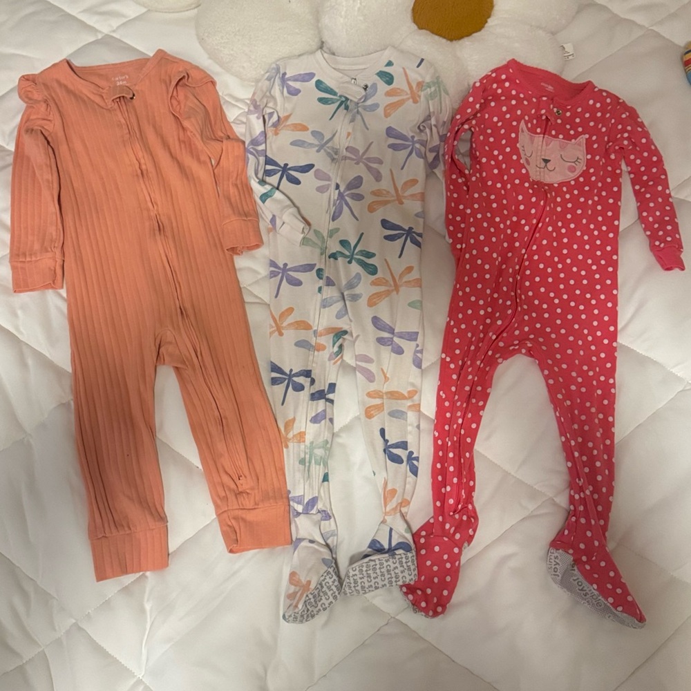 Kids One Piece Set - Pink, Orange, and White